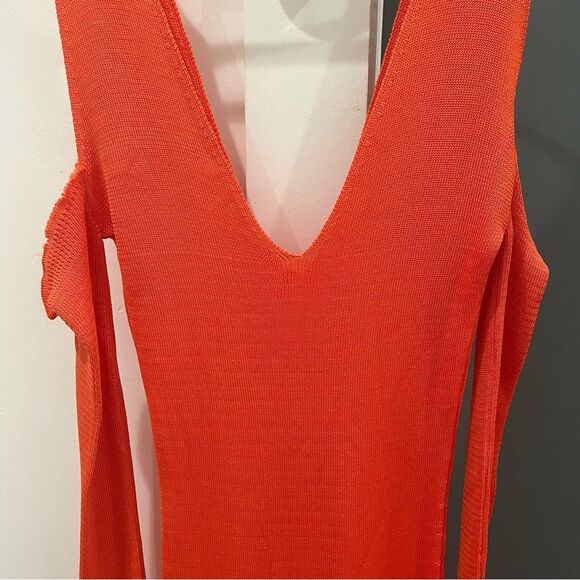 Baobab Maxi Dress Orange Knit Eloisa Long Sleeve size XS - Picture 4 of 12